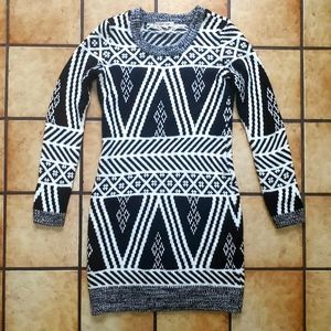 Pink Rose Thick Longsleeve Sweater Dress